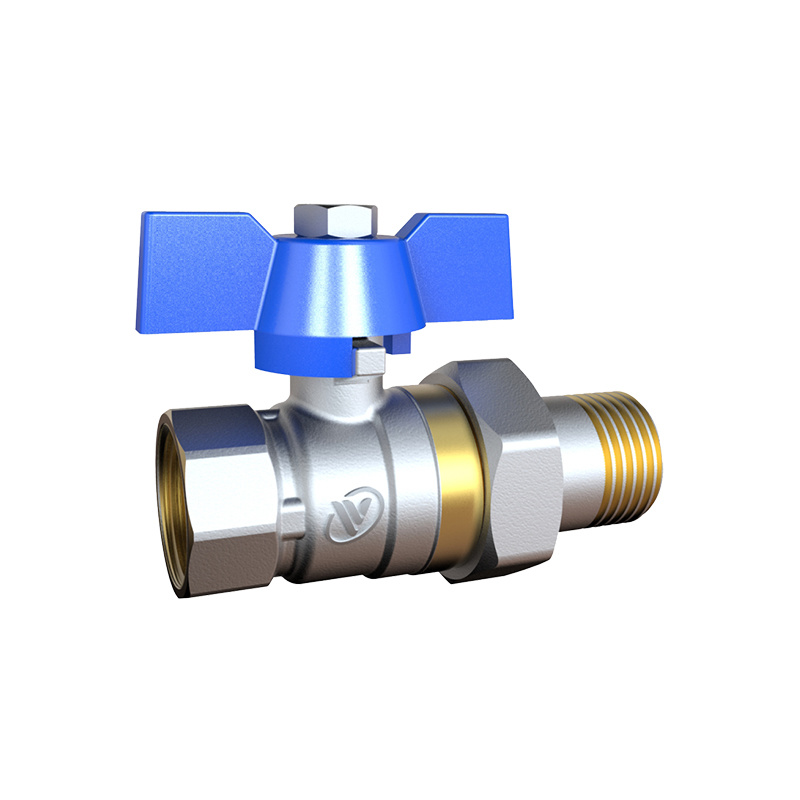 Bulk S1114-C BUFFERFLY HANDLE BALL VALVE WITH CONNECTOR