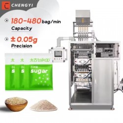 multi lane sugar Granule powder filling sealing packing machine Sugar sachet packaging machine White