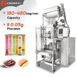 Multi Lane Long Stick Liquid Sealing Packaging Machine For Jelly Ice Lolly Juice chocolate Fruit Jel