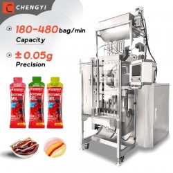 glucose gel drinks liquid irregular shaped stick sachet bag packing machine energy gel packing machi