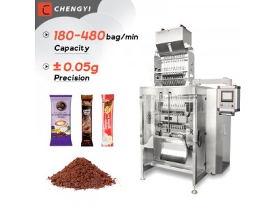 Granule powder stick sachet packing machine 3 in 1 sugar coffee mixed Stick packing machine coffee S