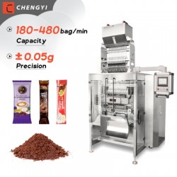 Granule powder stick sachet packing machine 3 in 1 sugar coffee mixed Stick packing machine coffee S