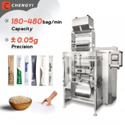 High Output 4 Lane 6 Lane Multi Lanes Sugar Stick Packing Machine For Sugar Pellet 3 in 1 coffee sug