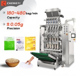 5g 10g 20g Sugar Salt Pellet packing machine 4 Lane 6 Lane Multi Lane 3 side Sealing Paper Bag Sugar