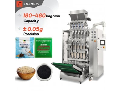 Multi-lane 6/8/10 lanes Automatic Seaweed particles packing machine sugar salt filling sealing sache