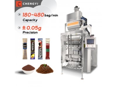 4 Lane 6 Lane coffee milk tea powder Sachet Packaging Machine 3 in 1 coffee sugar mixed powder Coffe