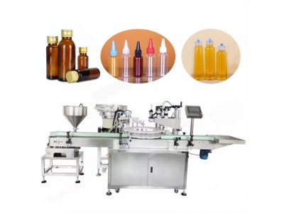 Custom rotary steroid injectable oil vial filling stopper and capping machine for 10ml vials/small b