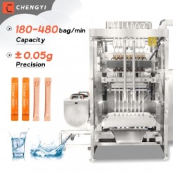 Automatic multi lane mouthwash Liquid Sachet Packing Machine For Juice Sachet Energy Drink Stick Bag