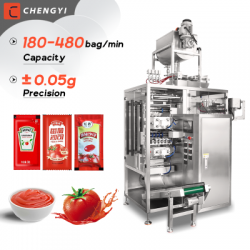 Ketchup Packing Machine Chili Sauce Sachets Honey Stick Shampoo Fiiling And Sealing Packing Machine 