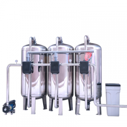 Industrial water softener system