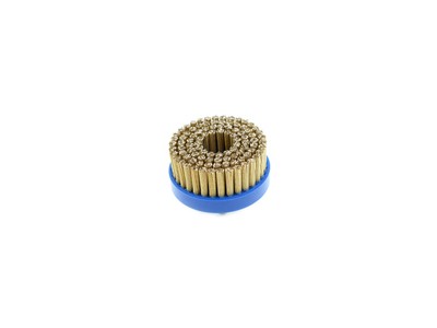 Industrial Cleaning Brushes Knotted Brass Coated Steel Wire Disc Brush