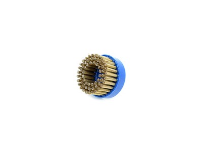 Industrial Cleaning Brushes Dot Style Brass Coated Steel Wire Disc Brush