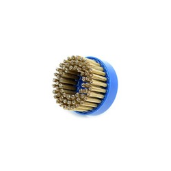 Industrial Cleaning Brushes Dot Style Brass Coated Steel Wire Disc Brush