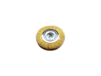 Industrial Cleaning Brushes Brass Coated Steel Wire Wheel Brush