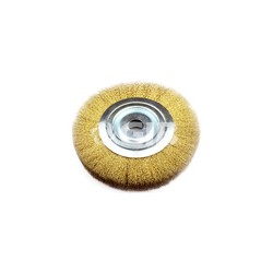 Industrial Cleaning Brushes Brass Coated Steel Wire Wheel Brush