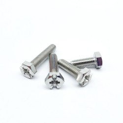 Bulk Hex Head Combined Drive Machine Screws