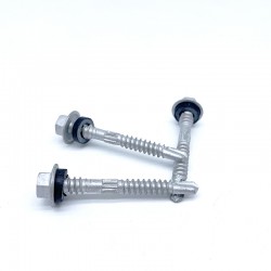 Bulk Hex Flange Head Knurled Double Thread Self Drilling Screws with Rubber Washer