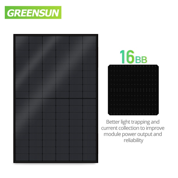 Full Black Dual Glass 420W 425W 430W 440W 450W Monocrystalline Solar Panels Bifacial with IEC UL