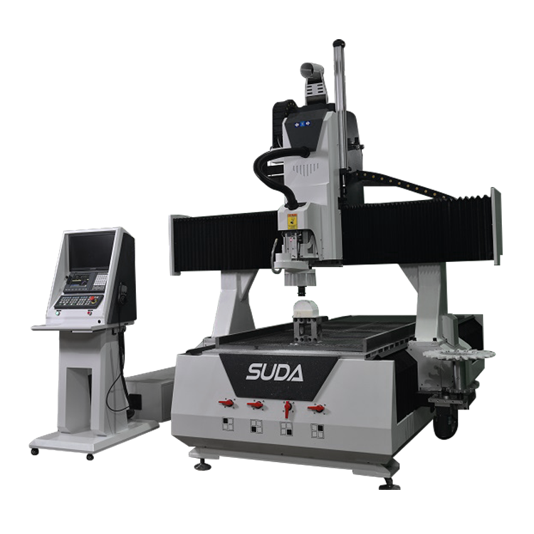 Automatic Tool Changer 8 Tools SUDA 4 Axis 1325 Cnc Router Carving Machine for Plywood Aluminum Furn