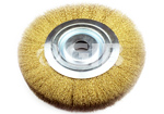 Industrial Cleaning Brushes Brass Coated Steel Wire Wheel Brush