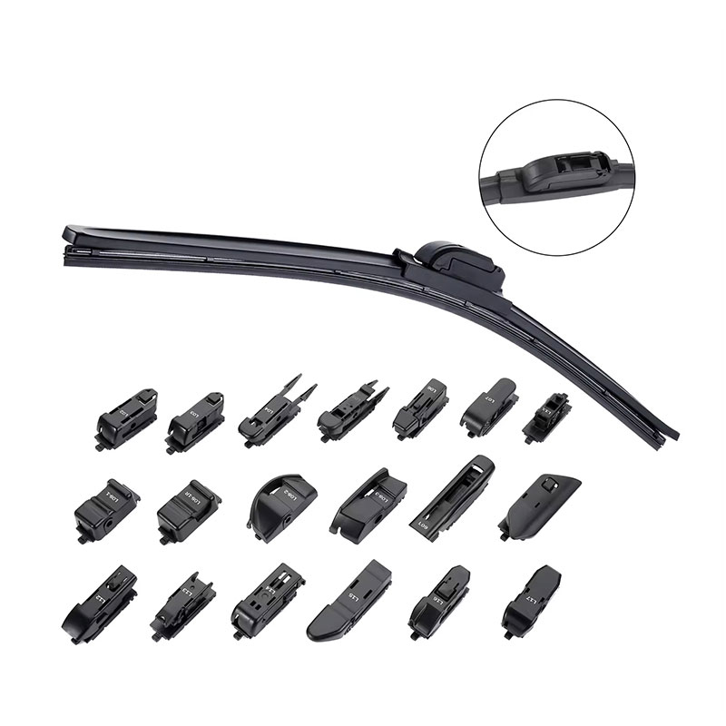 Latest A4/Q5 Model Car Wiper Multifunctional U-Hook Soft Windscreen Wipers OEM Rubber Wiper Blade for 99% Cars 17 Adapters